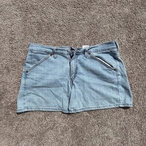Levi's Light Blue Denim Shorts with Pink Stitching